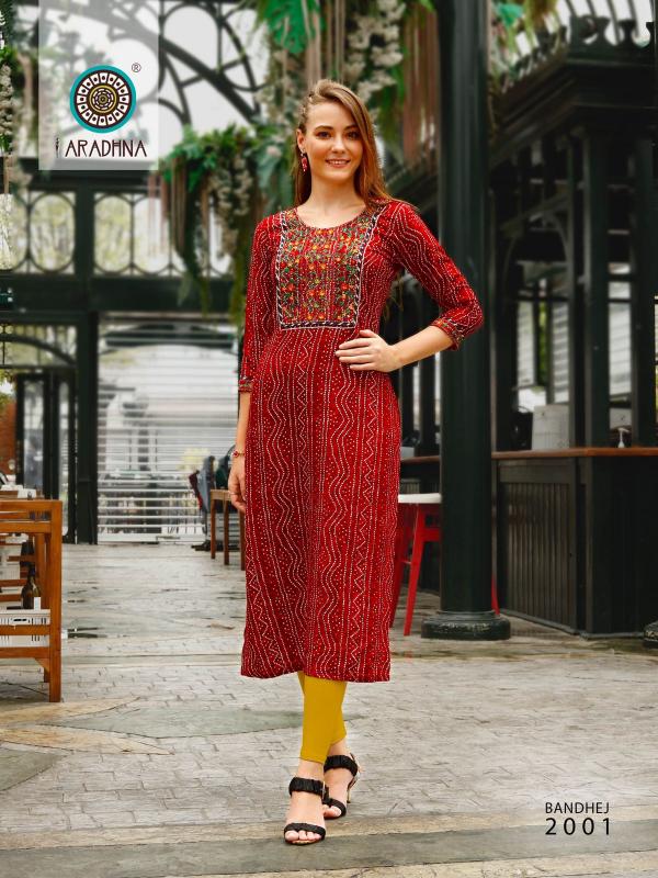 Aradhna Bandhej 2 Festive Wear Designer Kurti Collection